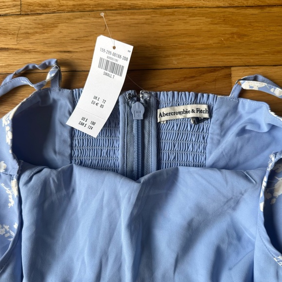 Abercrombie & Fitch Light Blue Floral Scoopneck Slip Midi Dress - Picture 4 of 7